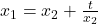 x_1=x_2+\frac{t}{x_2}