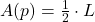 A(p)=\frac{1}{2}\cdot L