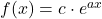 f(x)=c\cdot e^{ax}