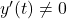 y'(t)\neq 0