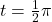 t=\frac{1}{2}\pi