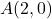 A(2,0)