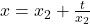 x=x_2+\frac{t}{x_2}