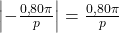 \left|-\frac{0{,}80\pi}{p} \right|=\frac{0{,}80\pi}{p}