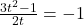 \frac{3t^2-1}{2t}=-1