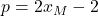 p=2x_M-2