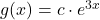 g(x)=c\cdot e^{3x}