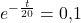 e^{-\frac{t}{20}}=0{,}1