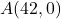 A(42,0)